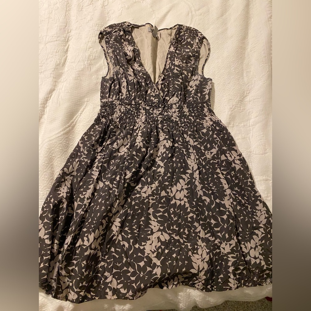 EUC- Liz Claiborne | brown & cream | dress | 16 petite